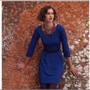 Anthropologie Pleated Ponte Dress Medium